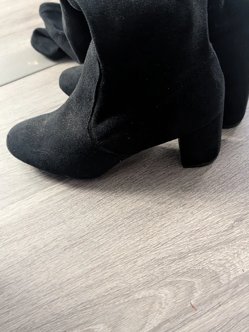Jordan Black Over-the-Knee Women's Boots Suede